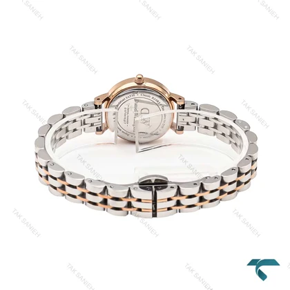 ساعت دی دبلیو زنانه دورنگ رزگلد صفحه سبز مینی DW-6317-L