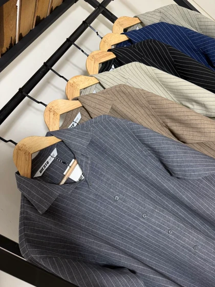 پیراهن راه راه مردانه 2613