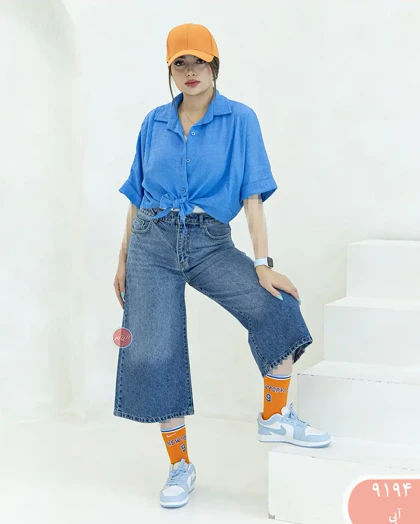 شلوارک فول بگ جین رویال 9194