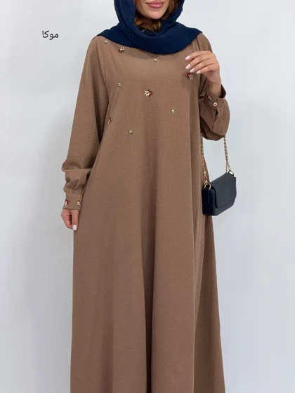 پیراهن مانتویی گلدوزی ساغر