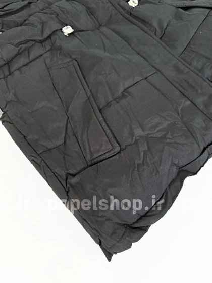 پافر زنانه مشکی کلاهدار