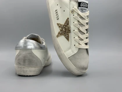 کتانی گلدن گوس سوپراستار سفید طلایی نقره اکلیل/Golden Goose Super Star