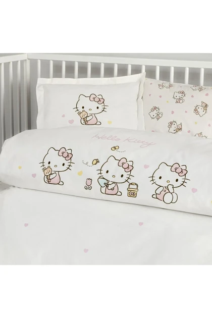 سرویس روتختی نوزاد Taç مدل Hello Kitty Cute Baby پنبه‌ای - چندرنگ