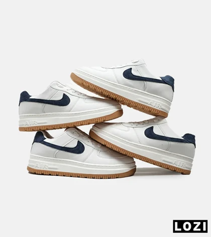 کفش کتانی بزرگ پا سفید سرمه ای نایک NIKE AIR FORCE مدل 5116