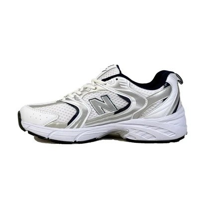 کتانی اسپرت زنانه و مردانه مدل نیوبالانس 530 newbalance رنگ سفید سرمه‌ای کد 67691