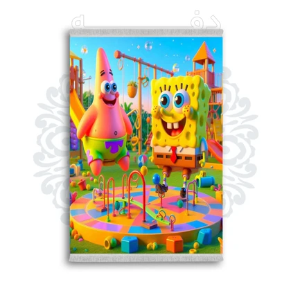 *جدید* فرشینه از جنس پارچه شانل مخمل ترک طرح فانتزی برند دفه کد 473