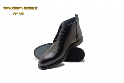 نیم بوت مردانه بزرگ پا چرم طبیعی si174