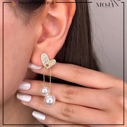 گوشواره صدفی مشابه طلا کد: sg476