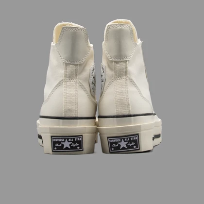 کانورس اسکوئرد شیری ساق بلند Converse De Luxe Squared Beige Hightop