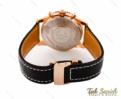 ساعت خلبانی برایتلینگ مردانه رزگلد مشکی Breitling-3124-G