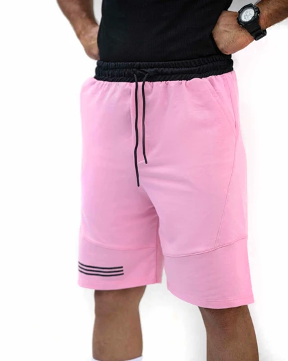 شلوارک بگ ورزشی ADIDAS صورتی