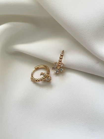 گوشواره گل حلقه‌ای ژوپینگ