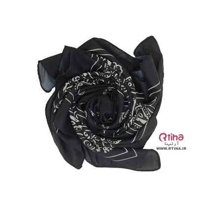 روسری مینی اسکارف دخترانه جدید طرح بته جقه (زمینه مشکی)