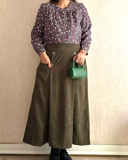 دامن مخمل کبریتی 5