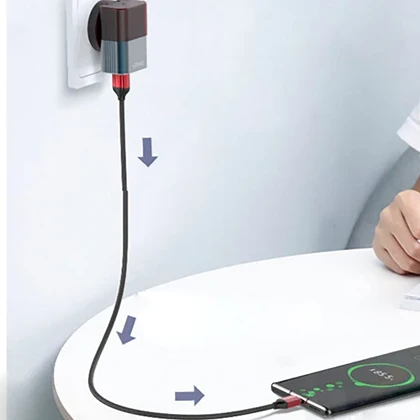 کابل میکرو یو اس بی الدنیو LDNIO مدل LS431 جریان 2.4 آمپر 1 متر