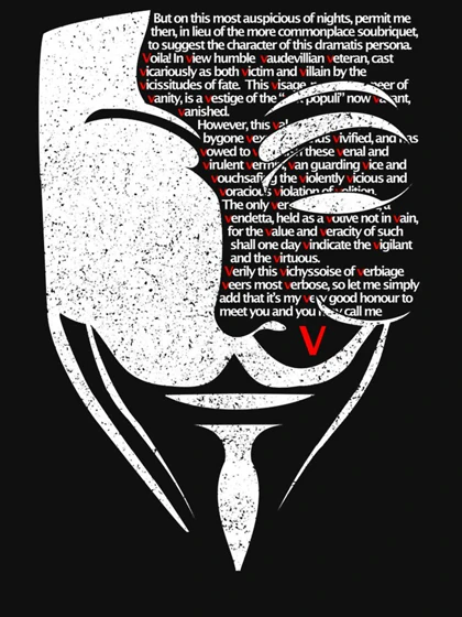 تیشرت وی فور وندتا | V for Vendetta - Mask _amp کد 249563
