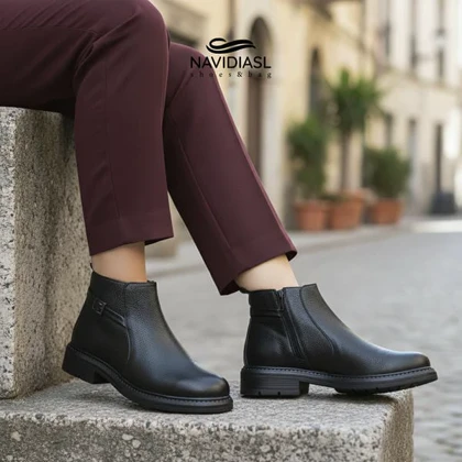 نیم بوت زنانه چرم کد 2049026