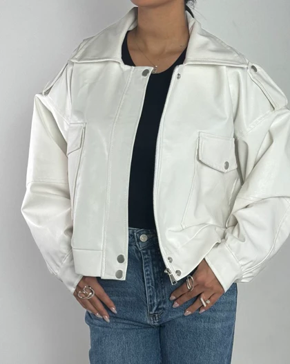 کت چرم جیب پاکتی کد 100138