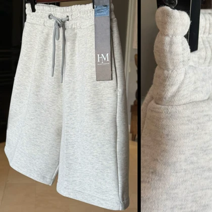 شلوارک سفید ملانژ