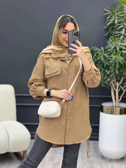 مانتو جیب دوبل ماهک