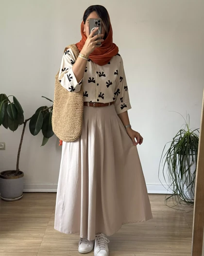 دامن کلوش سیمین