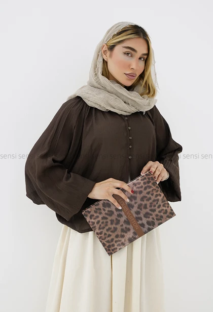 شومیز زنانه ابریشم چین‌دارکد1006410