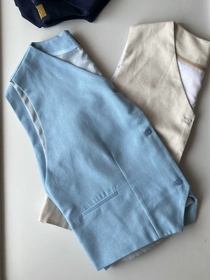 ژیله و شلوار لینن مینا کد 069