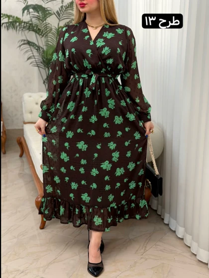 پیراهن حریر پایین چین 3939