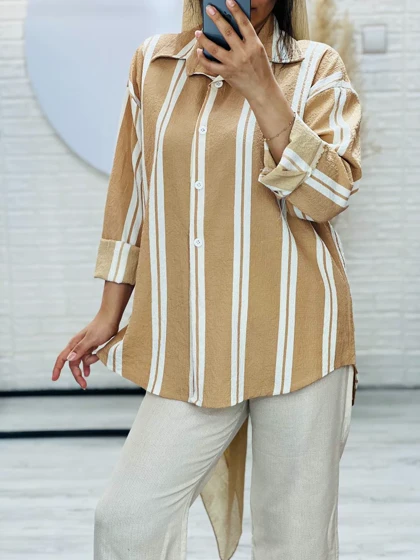 شومیز پفکی راه راه