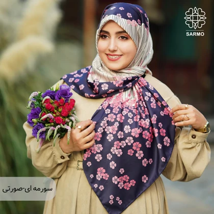 روسری ابریشم توییل شکوفه