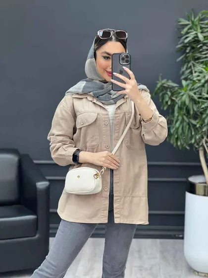 مانتو کتان پایین برش‌دار