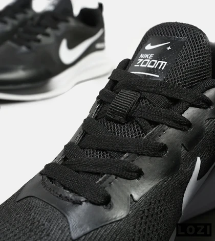 کفش کتانی مردانه و زنانه مشکی سفید Nike air zoom مدل 4546
