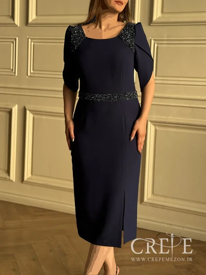 پیراهن کمر سرشانه سنگدوزی