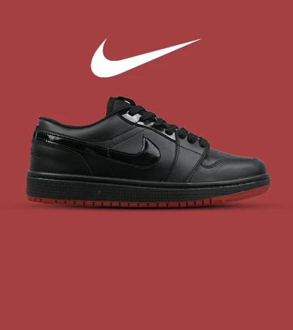 کفش کتانی مردانه و زنانه مشکی قرمز NIKE jordan 1 مدل 8776