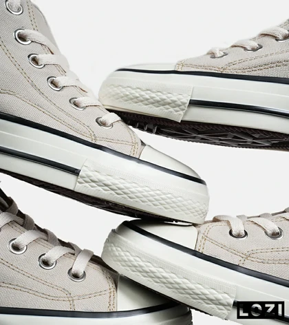 کفش کتانی ساق‌دار مردانه و زنانه کرم All STAR مدل 7088