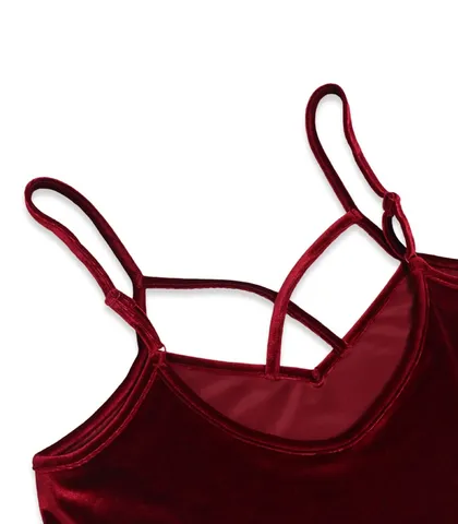 ست تاپ و شورتک مخمل Neev نیو کد 4605 زرشکی Wine