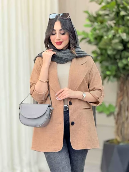 مانتو دو دکمه آینور