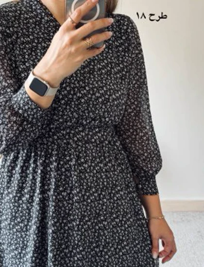 پیراهن حریر سرمه سری 10