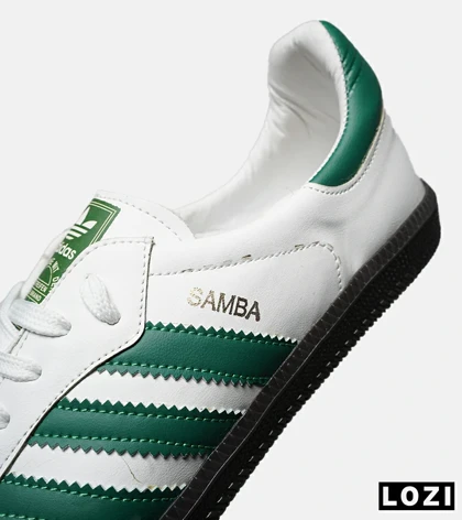 کفش کتانی مردانه و زنانه سامبا سفید سبز ADIDAS Samba مدل 7261