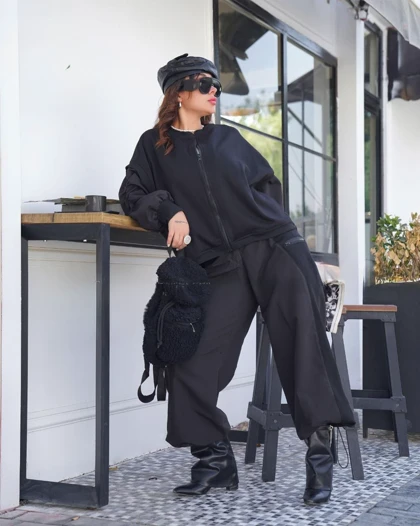 ست دخترانه سویشرت شلوار با کیف تدی