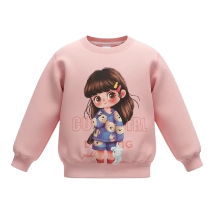 ست سویشرت آستین بلند و شلوار راحتی دخترانه مدل PJ1426