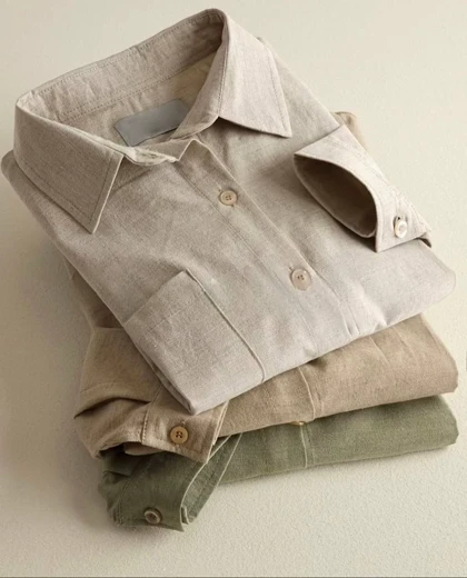 شومیز لینن تک جیب آرامیس