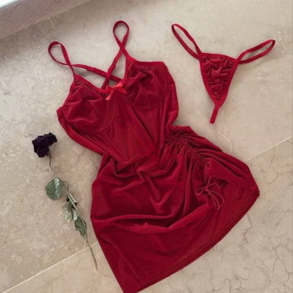 لباس خواب فنردار حریر 8411