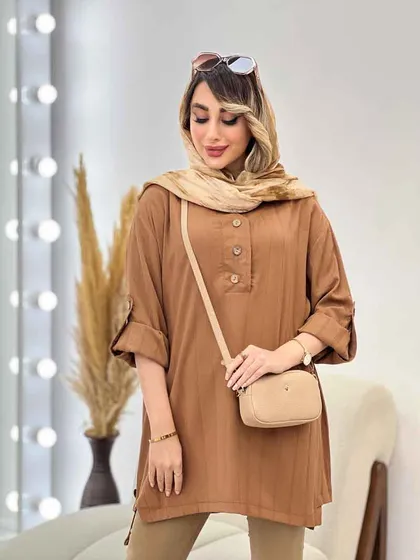 مانتو بغل سه دکمه الناز