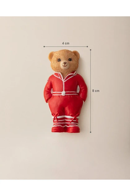 مگنت Madame Coco مدل Jolie Bear رزین - قرمز