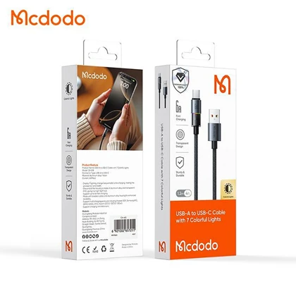 کابل فست‌شارژ USB به تایپ سی 100 وات 6 آمپر 1.2 متری مک دودو MCDODO CA-8180