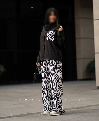 ست ترکیبی شومیز شلوار کد 50169