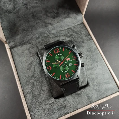 ساعت مچی مردانه اورجینال موتور ژاپن برند مینی فوکوس سه موتور مدل Mf0003G.01 بند چرم