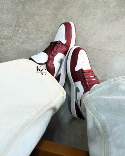 کتانی ویتنامی نایک ایر جردن وان لو باردیاکس Nike Air Jordan 1 Low white Bordeaux