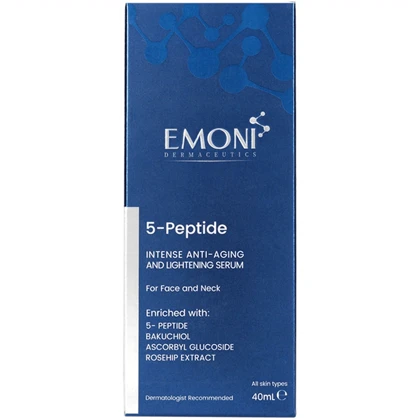 سرم ضد چروک و روشن کننده پوست صورت و گردن امونی مدل 5-Peptide مناسب انواع پوست 40ml